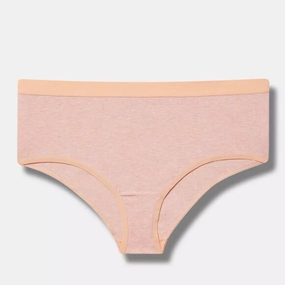 Torrid Panties 4X Peach Heather Cheeky Cotton Mid Rise Panty Plus Underwear New - Picture 1 of 1
